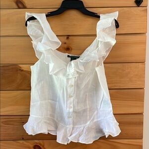Ralph Lauren White Blouse Elegant Top